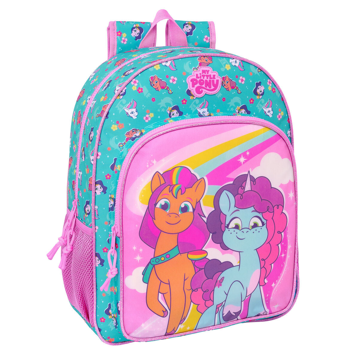 8412688565702 - Schulrucksack Magic Rosa türkis 33 x 42 x 14 cm