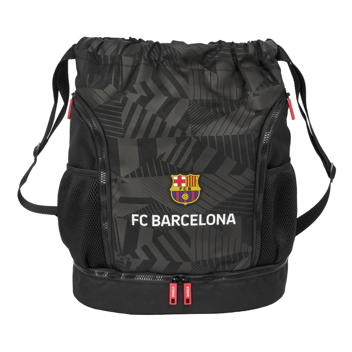 8412688579624 - Rucksacktasche mit Bändern Black Schwarz 35 x 40 x 1 cm