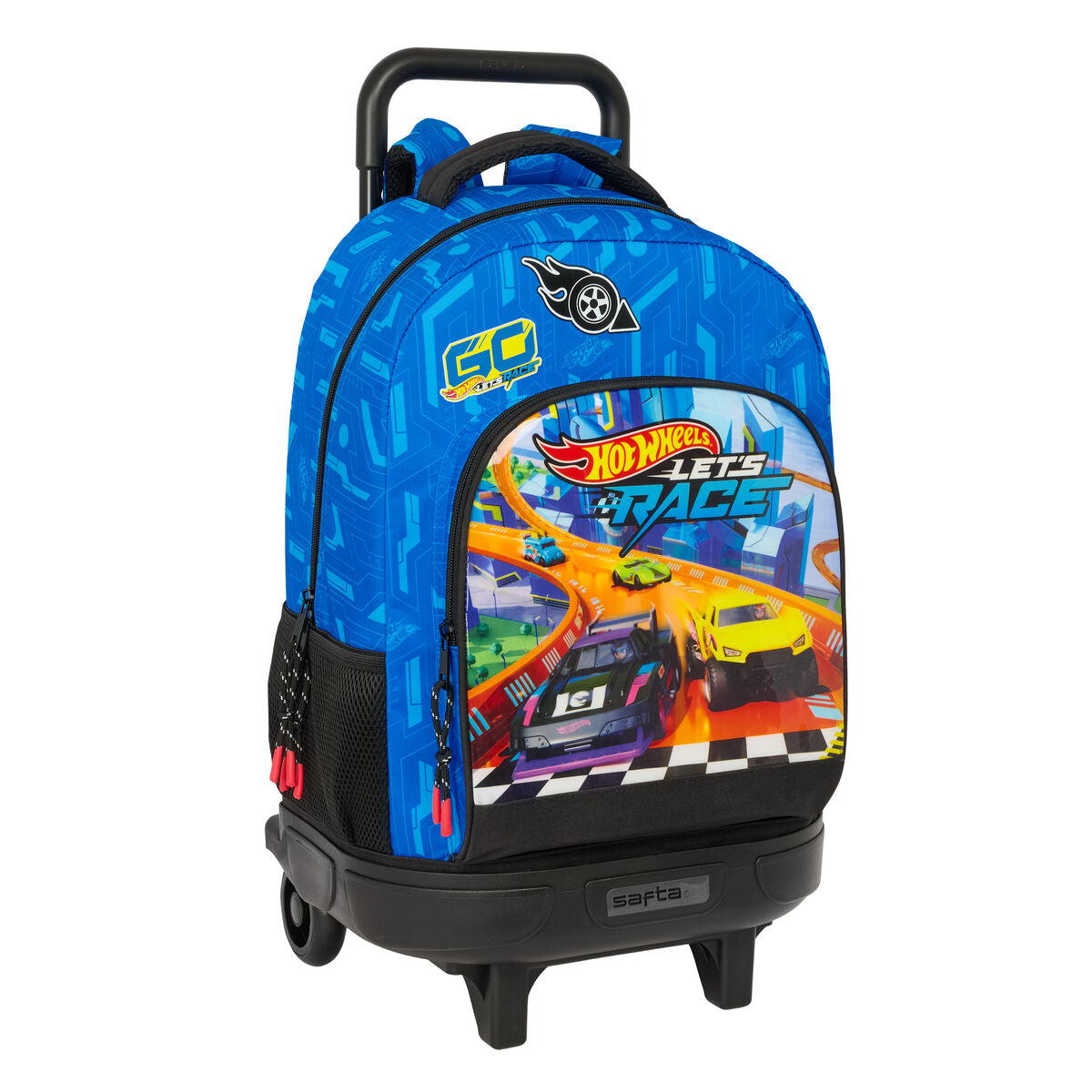 8412688584123 - Schulrucksack mit Rädern Lets race Blau Schwarz 33 x 45 x 22 cm
