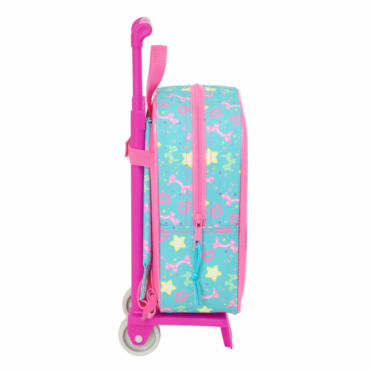 8412688595990 - Schulrucksack mit Rädern Gabbys Dollhouse Confetti Rosa türkis 22 x 27 x 10 cm