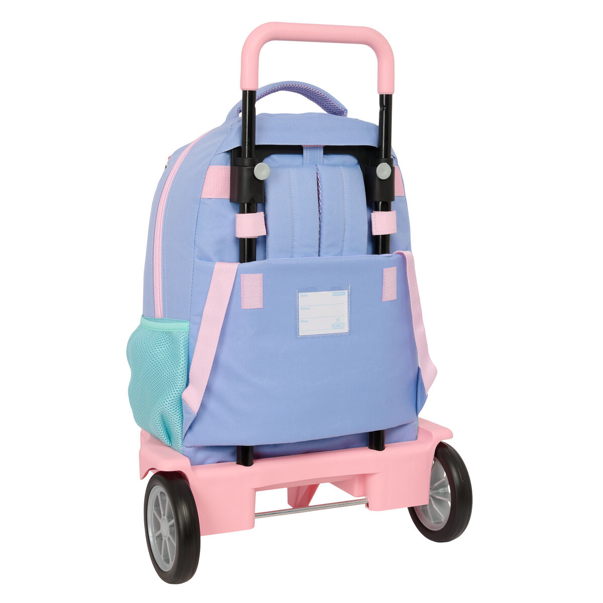 8412688597154 - Schulrucksack mit Rädern Mellow Blau Rosa Himmelsblau 33 x 45 x 22 cm