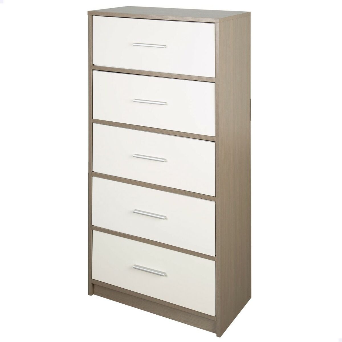 8412842184145 - Chest of drawers White Grey Modern 58 x 112 x 30 cm