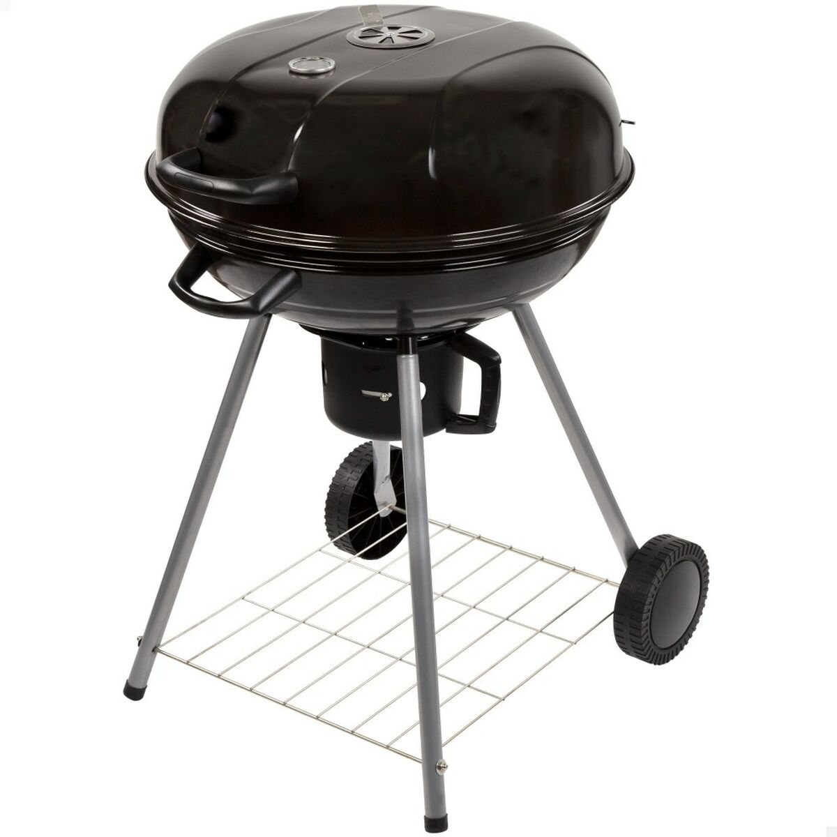 8412842528031 - Coal Barbecue with Wheels Aluminium Enamelled Metal textilene 57 x 86 x 57 cm Black