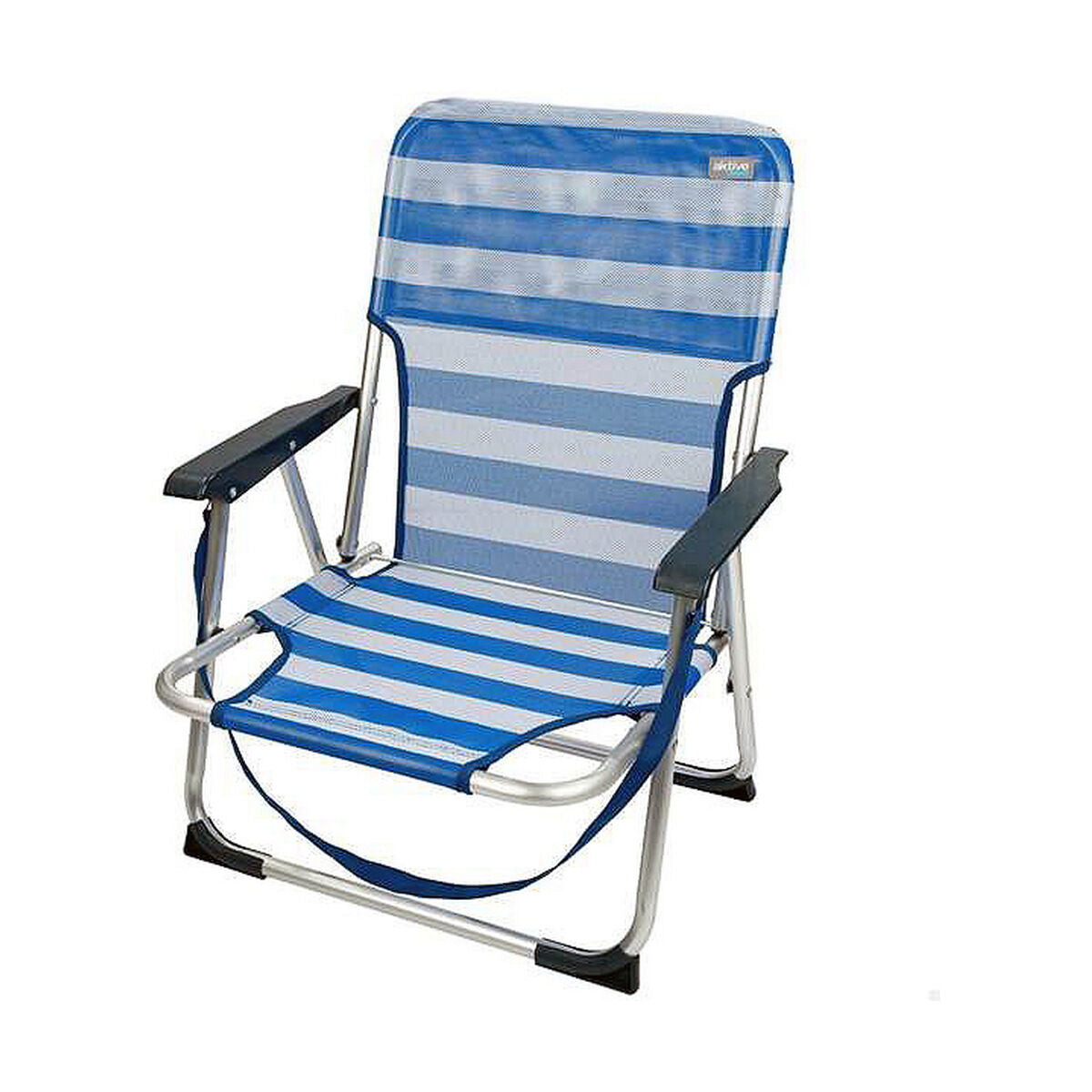 8412842539501 - Gepolsterte Campingstuhl Weiß Marineblau 55 x 35 x 72 cm 44 x 35 x 72 cm 8412842539501 - Gepolsterte Campingstuhl Weiß Marineblau 55 x 35 x 72 cm 44 x 35 x 72 cm