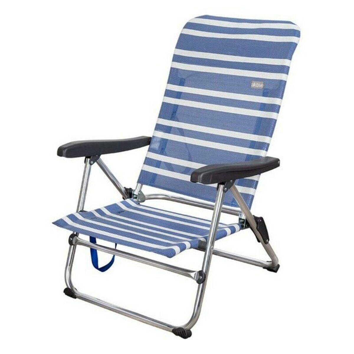 8412842626010 - Strandstuhl 62601 Blau Weiß Aluminium 61 x 50 x 85 cm Weiß Marineblau (61 x 50 x 85 cm) 8412842626010 - Strandstuhl 62601 Blau Weiß Aluminium 61 x 50 x 85 cm Weiß Marineblau (61 x 50 x 85 cm)