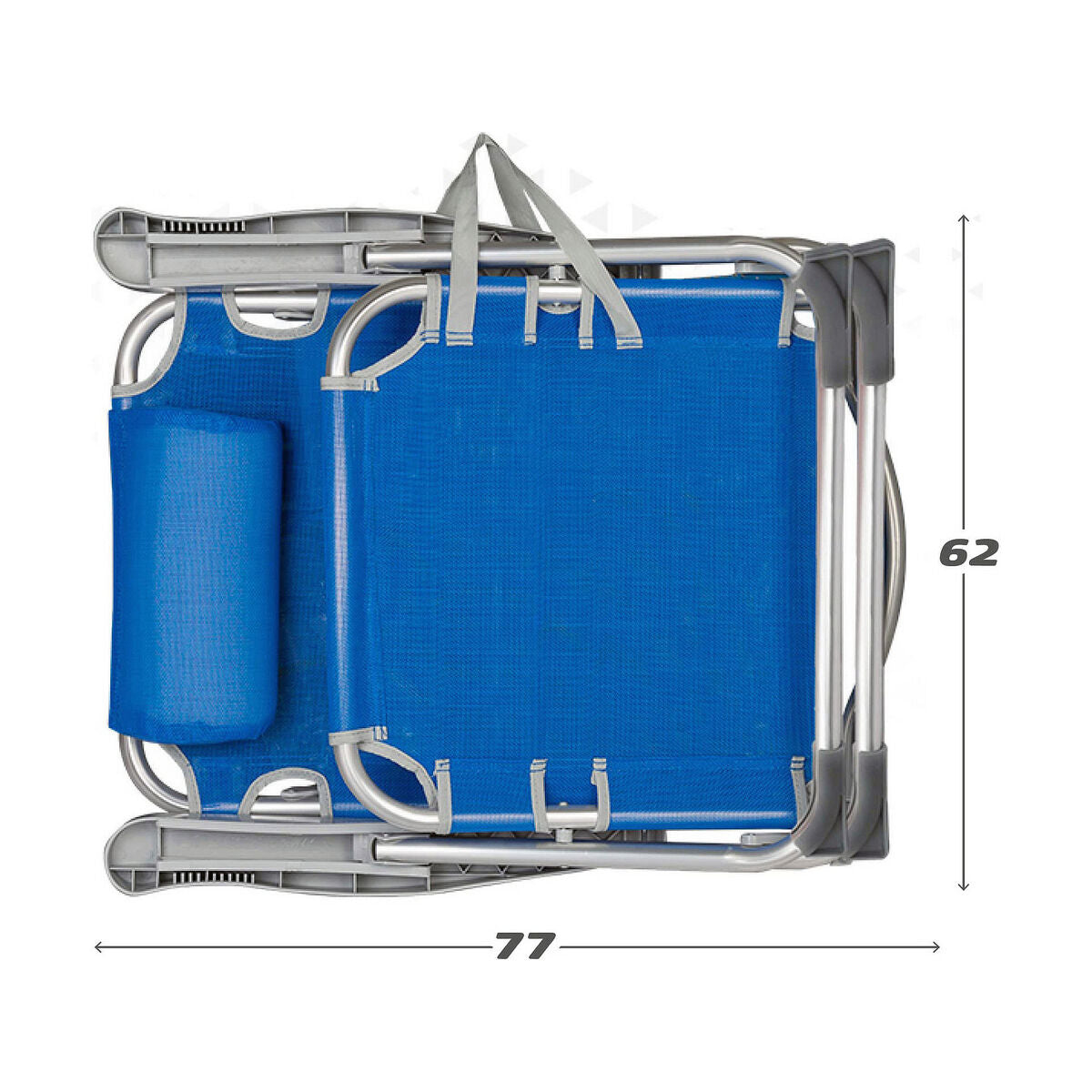8412842626355 - Strandstuhl 48 x 60 x 90 cm Blau