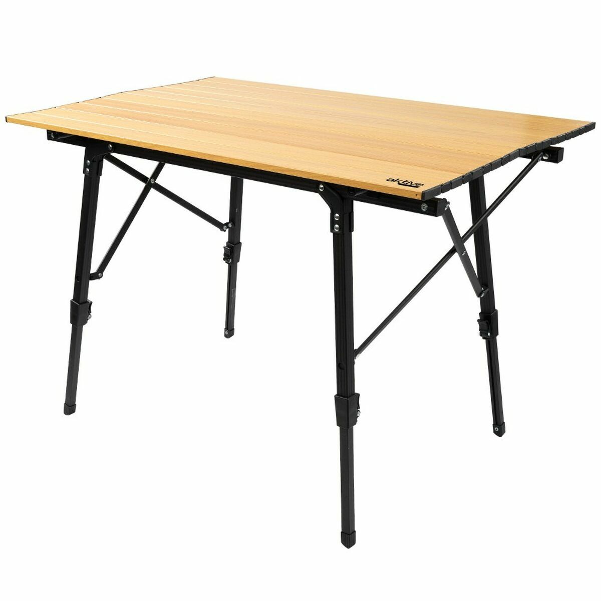 8412842630246 - Table Klapptisch 90 x 70 x 57 cm Camping Schwarz Braun Aluminium 8412842630246 - Table Klapptisch 90 x 70 x 57 cm Camping Schwarz Braun Aluminium