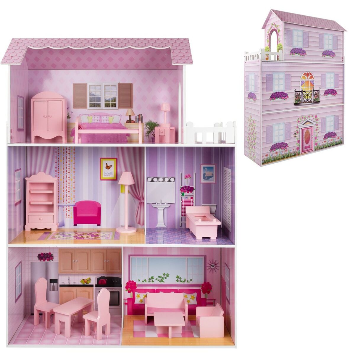 8412842852938 - Dolls House 14 Pieces 80 x 112 x 31 cm