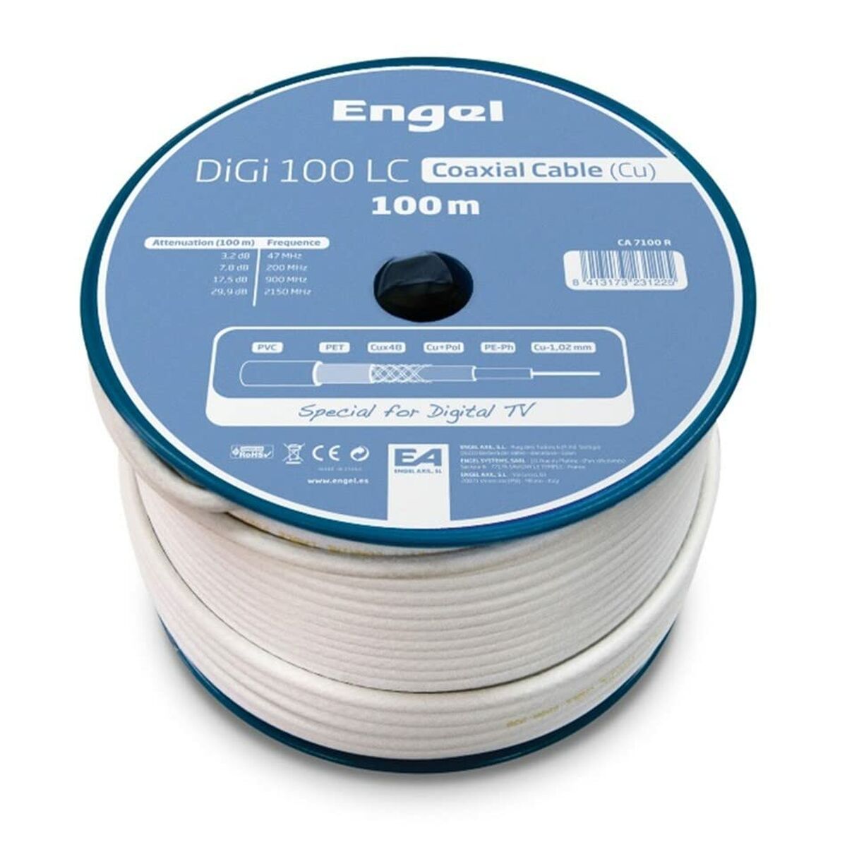 8413173231225 - Koaxial-TV-Antennenkabel Kupfer 8413173231225 - Koaxial-TV-Antennenkabel Kupfer