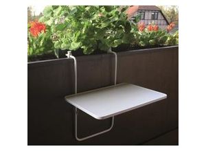8413688770011 - Balkonhängetisch 60x40cm weiß rechteckig