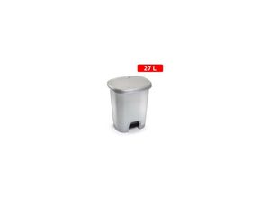 8414926307563 - Plasticforte - Cubo pedal 27 litros plata