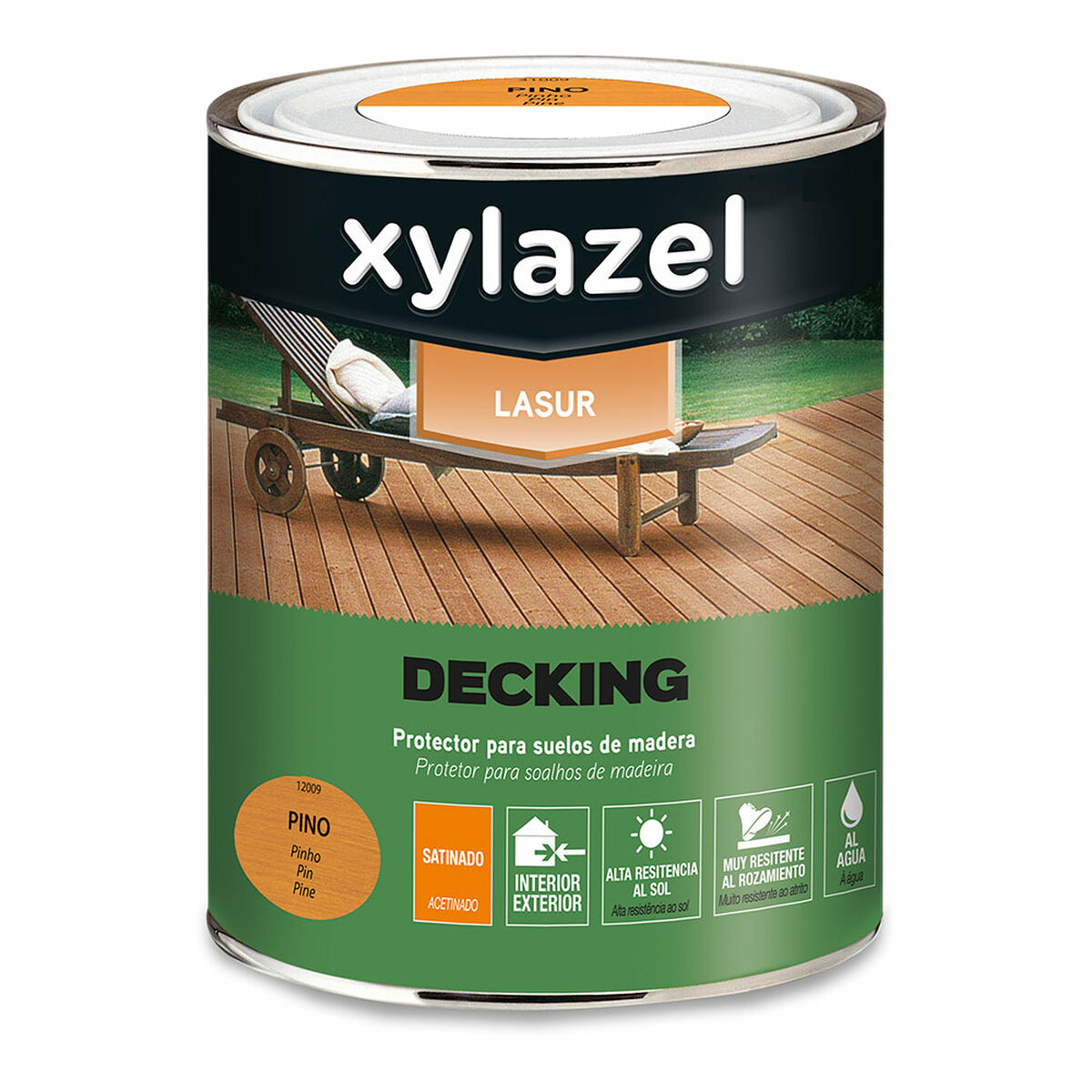 8414956706770 - Lasur -Deck -Oberflächenschutz 750 ml Pinewood Satin Finish