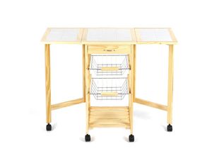 8417015650854 - Küchenrollwagen HOLZ Servierwagen Rollwagen Küchenwagen praktisch Küchentrolley