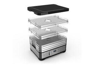 8417015658805 - Haloyo - Dörrgerät Dörrautomat 250W 5 Trays Eckig Dehydrator Dörrapparat Trockner Dörrgerät für Lebensmittel 250W