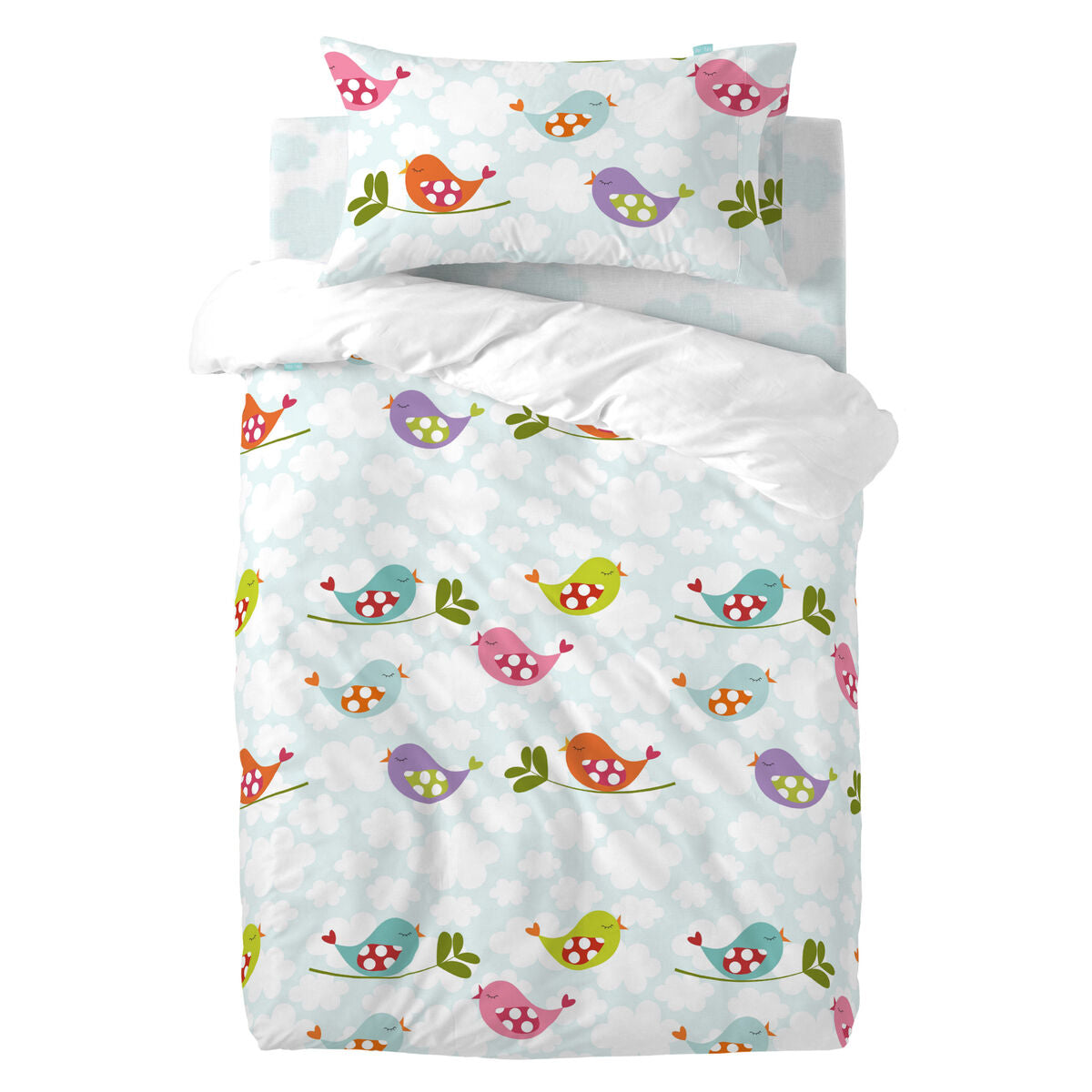 8420001036594 - Bettbezug-Set Mr Fox Little birds Bunt Babybettchen 2 Stücke