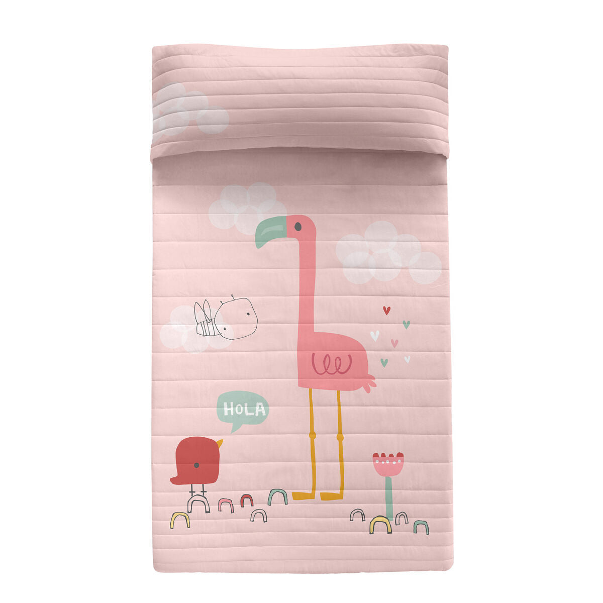 8420001115015 - Steppdecke Moshi Moshi Bunt 180 x 260 cm Rosa Flamingo