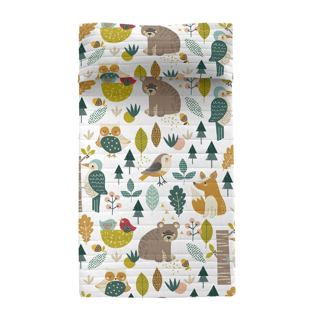 8420001115022 - Steppdecke Moshi Moshi Bunt 180 x 260 cm Wald