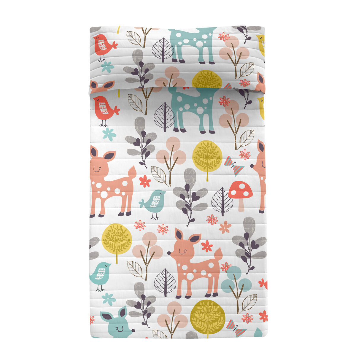 8420001115046 - Steppdecke Moshi Moshi Bunt 180 x 260 cm Hirsch Wald