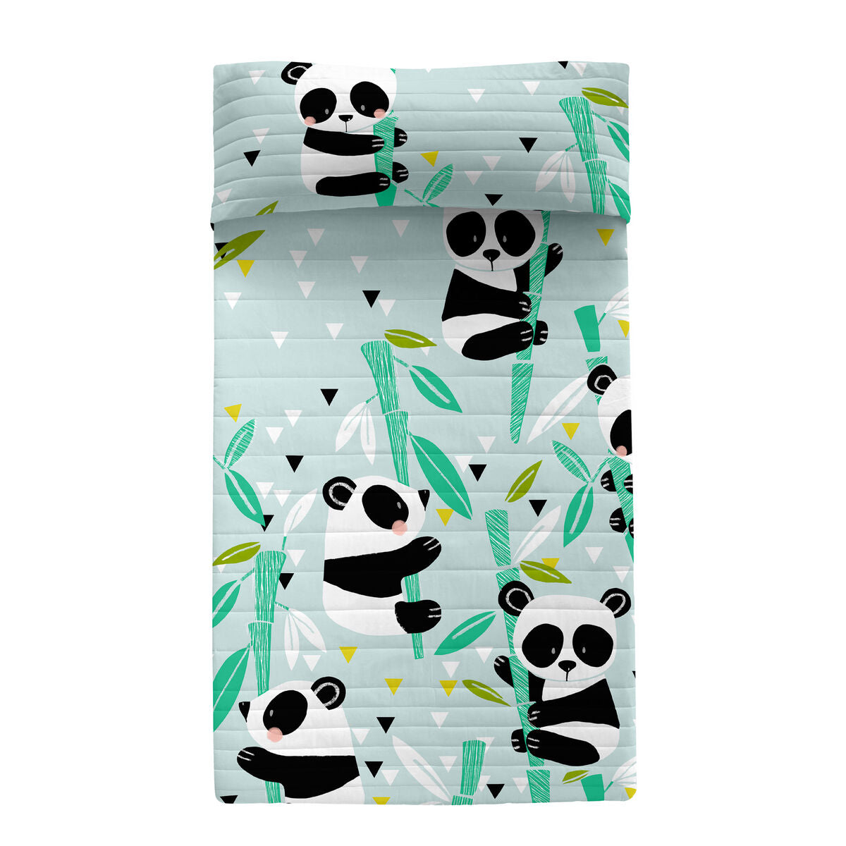 8420001154571 - Steppdecke Moshi Moshi Blau 180 x 260 cm Pandaknochen