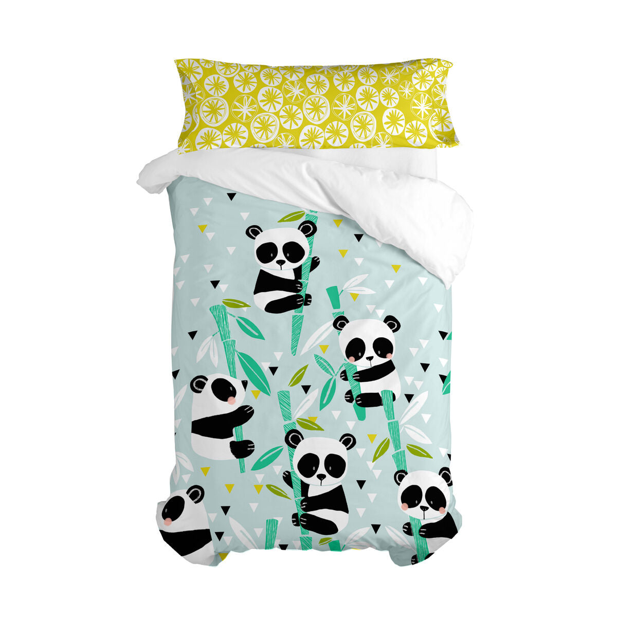 8420001156513 - Duvet cover set Moshi Moshi Panda Garden Blue Blue Single 2 Pieces