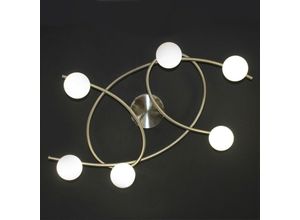 8420261505151 - Cristalrecord - Deckenleuchte 6 Lichter lotto Satin Nickel cr 001-2195-6-053