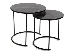 8420327505408 - Eiffelton Beistelltisch für das Wohnzimmer Schlafzimmer oder die Küche Moderner niedriger Tisch  Satz von 2 Maßnahmen (h x l x b) 49 x 50 x 50