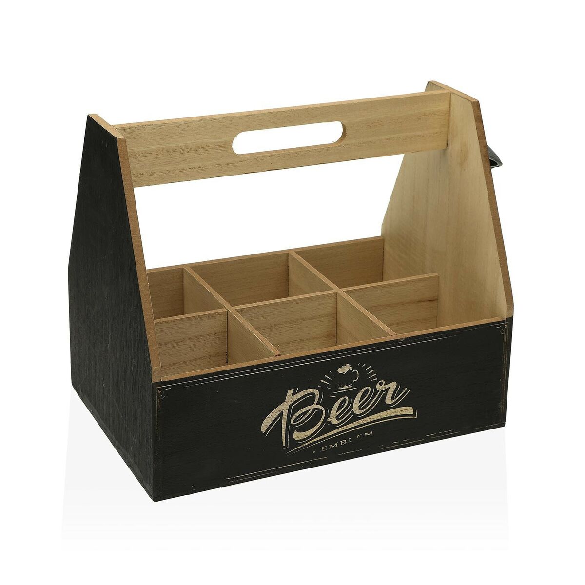 8420327510532 - Flaschenhalter 6 Flaschen 18 x 5 x 18 cm Metall Holz MDF 8420327510532 - Flaschenhalter 6 Flaschen 18 x 5 x 18 cm Metall Holz MDF