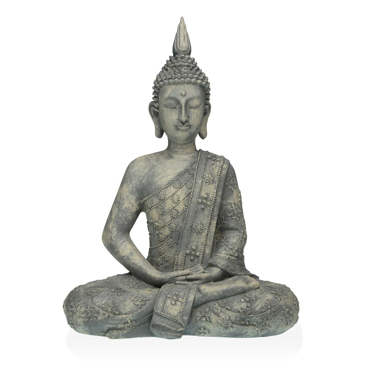 8420327516275 - Deko-Figur Grau Buddha 19 x 40 x 28 cm Harz