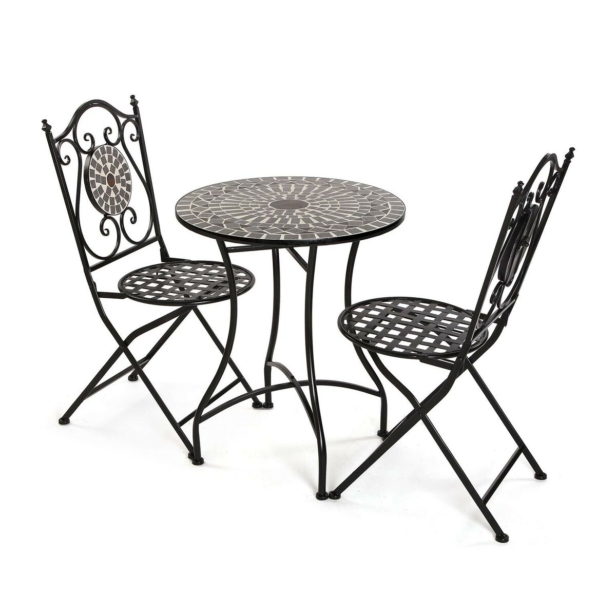 8420327521675 - Tisch-Set mit 2 Stühlen Neilos Schwarz 60 x 71 x 60 cm 8420327521675 - Tisch-Set mit 2 Stühlen Neilos Schwarz 60 x 71 x 60 cm