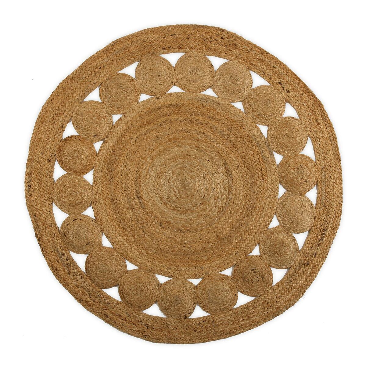 8420327527585 - Teppich um Ø 120 cm Kreise Rattan Jute