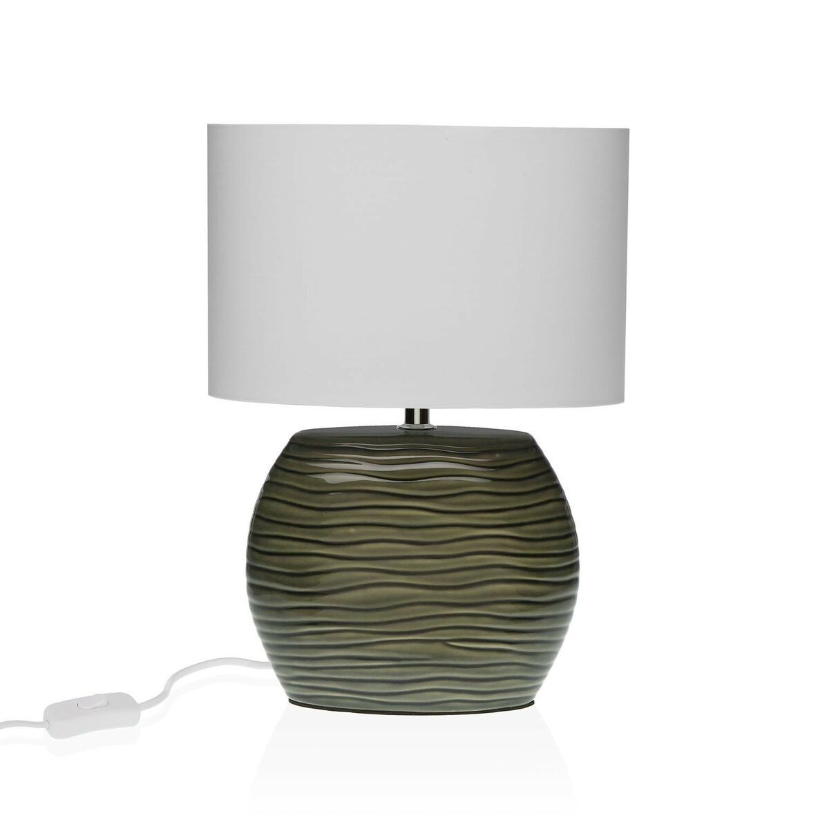 8420327530103 - Tischlampe Grau aus Keramik 13 x 33 x 25 cm 8420327530103 - Tischlampe Grau aus Keramik 13 x 33 x 25 cm