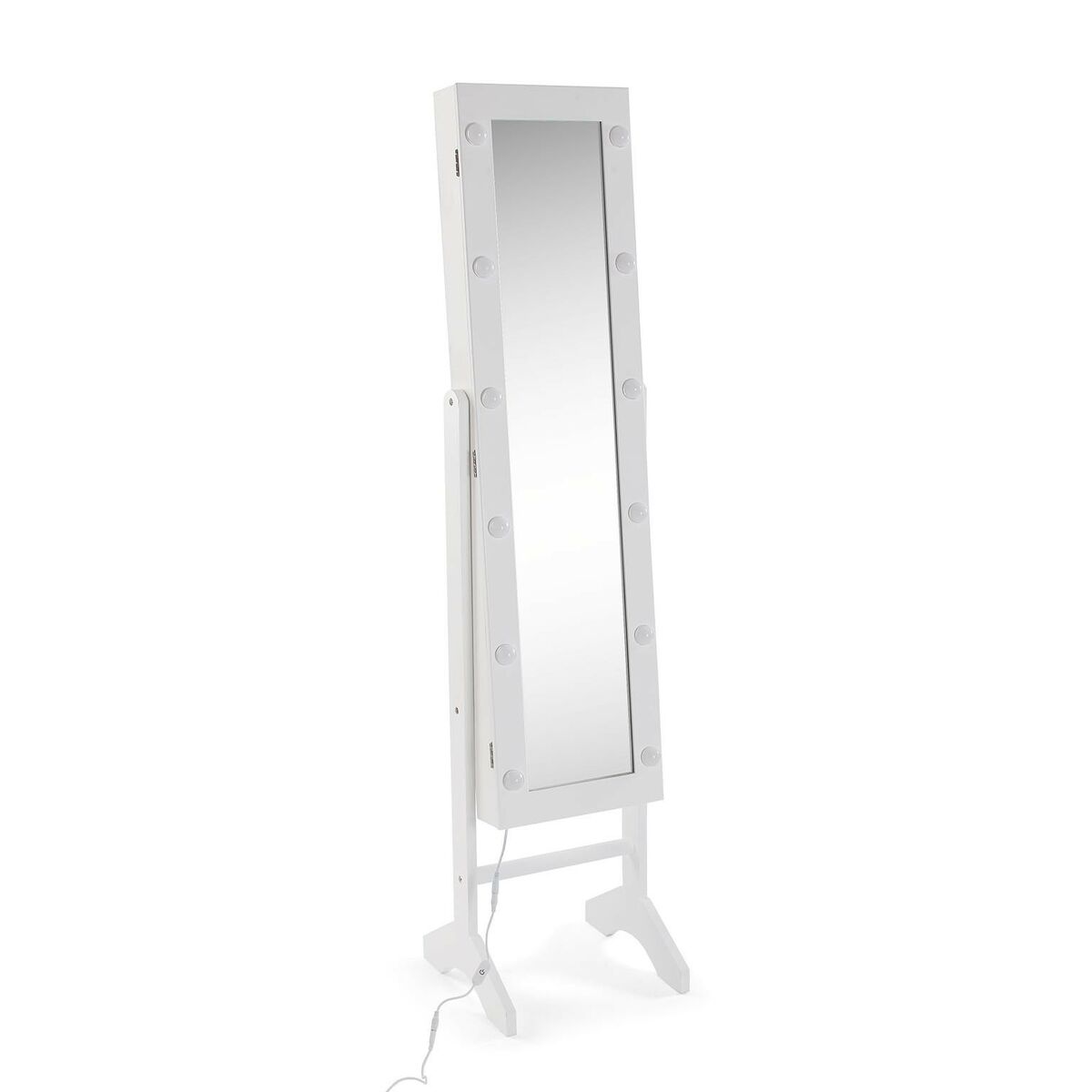 8420327536860 - Wandspiegel Weiß Spiegel Holz MDF 35 x 153 x 352 cm Schmuckständer