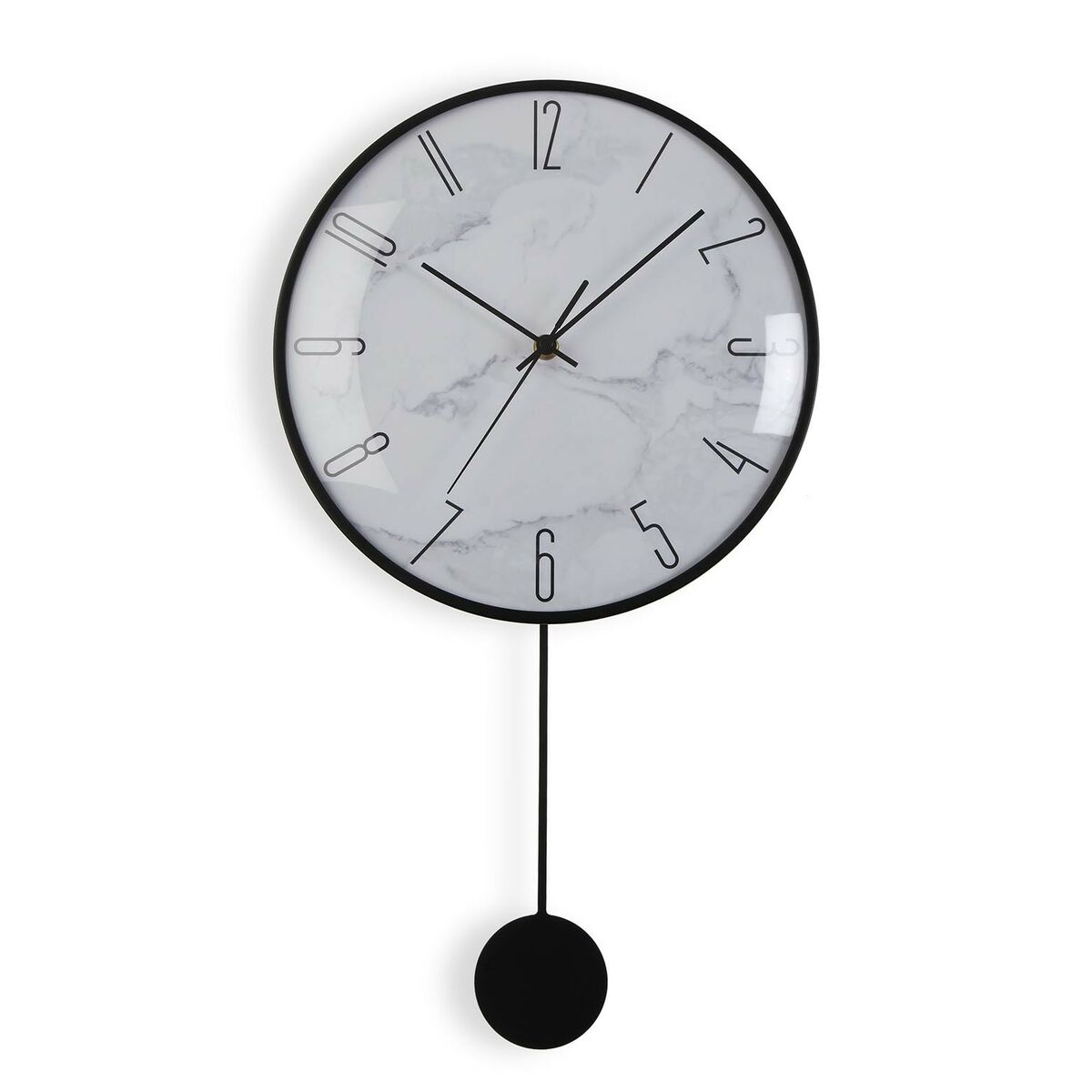 8420327539564 - Wanduhr Pendel Metall Kristall Holz MDF 45 x 56 x 29 cm