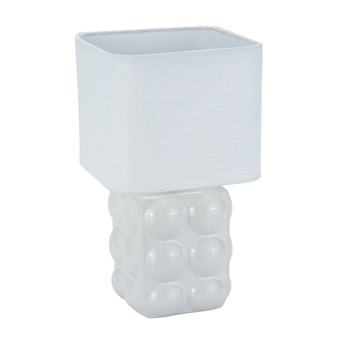 8420327557599 - Tischlampe Weiß Leinen aus Keramik 16 x 29 cm 8420327557599 - Tischlampe Weiß Leinen aus Keramik 16 x 29 cm