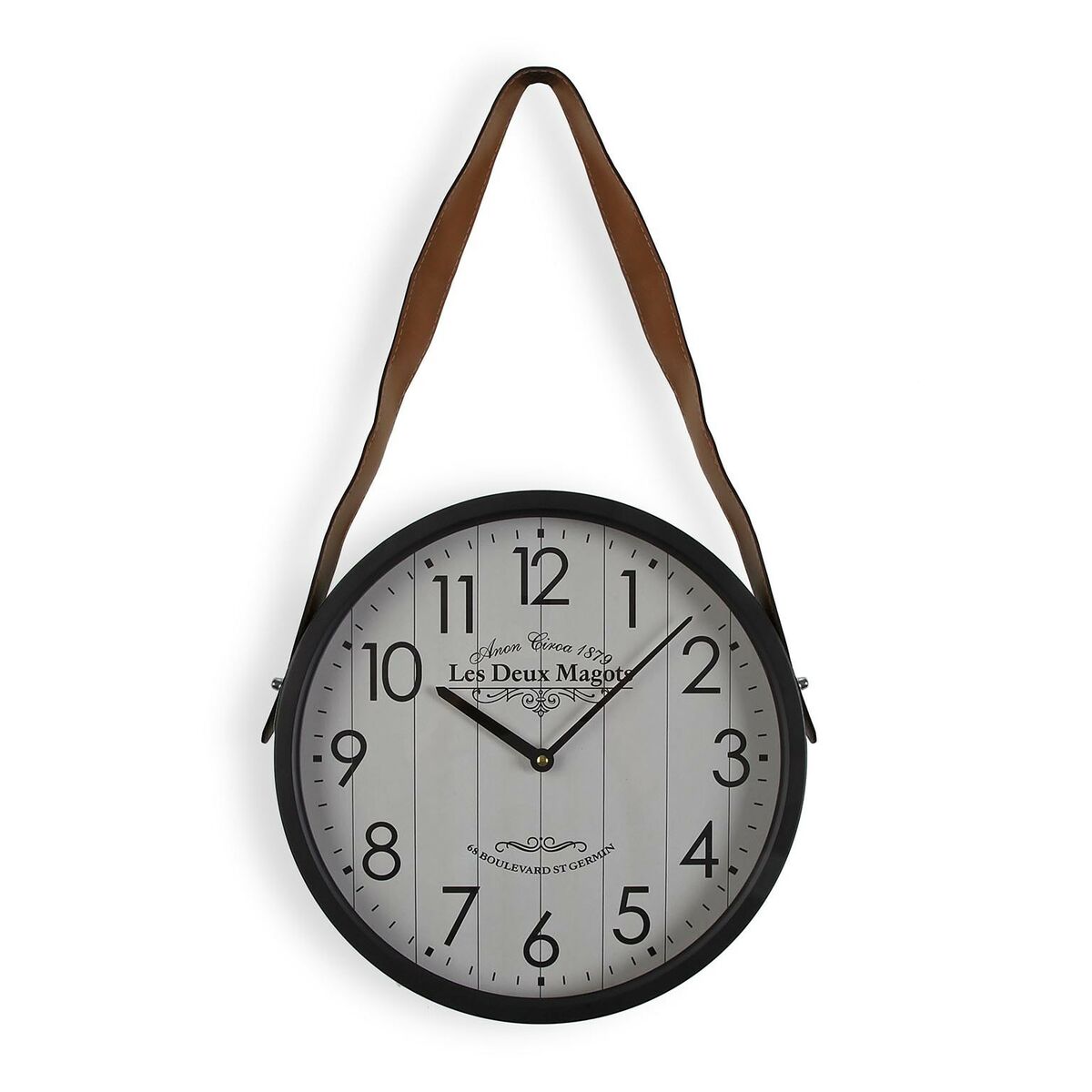 8420327559586 - Wanduhr Les Deux Magots Metall 6 x 35 x 35 cm
