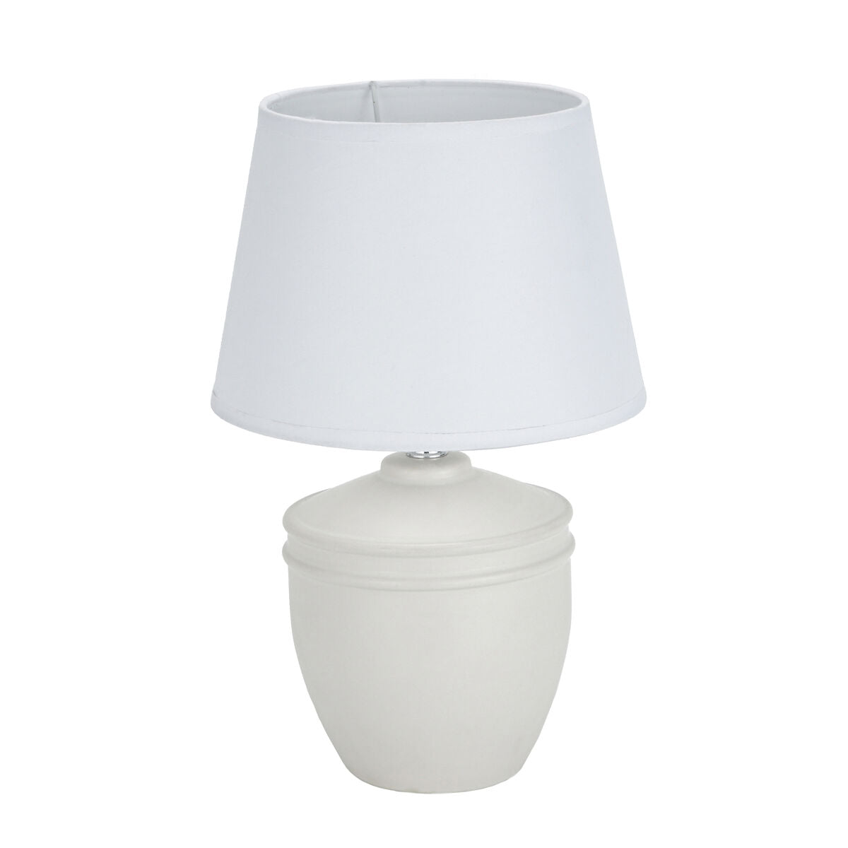 8420327569974 - Tischlampe Aurelia Weiß Baumwolle aus Keramik 40 W 20 x 315 cm