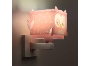 8420406644899 - Wandleuchte Little Owl mit Stecker rosa E27