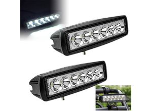 8420661983931 - 18w led Arbeitsscheinwerfer IP67 für Jeep suv Truck Traktor oder schweres Gerät Rechteck 2 Stück - Hengda