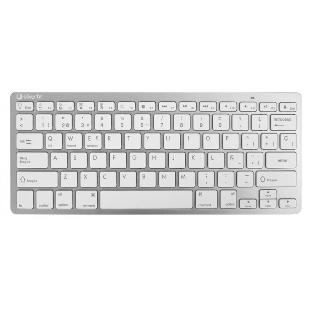 8420738193867 - Tastatur Teclado Inalámbrico Colors Edition - Blanco Qwerty Spanisch Silberfarben 8420738193867 - Tastatur Teclado Inalámbrico Colors Edition - Blanco Qwerty Spanisch Silberfarben