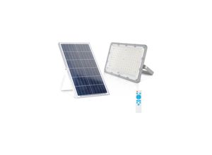 8420738312329 - Silver Electronics - LED-Außenstrahler mit Solarpanel+Batterie+Fernbedienung 50w Ip65 174050