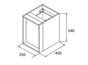 8421194268380 - Schrankeelement alliance 250 mit Föhnhalter sbiancato - Salgar