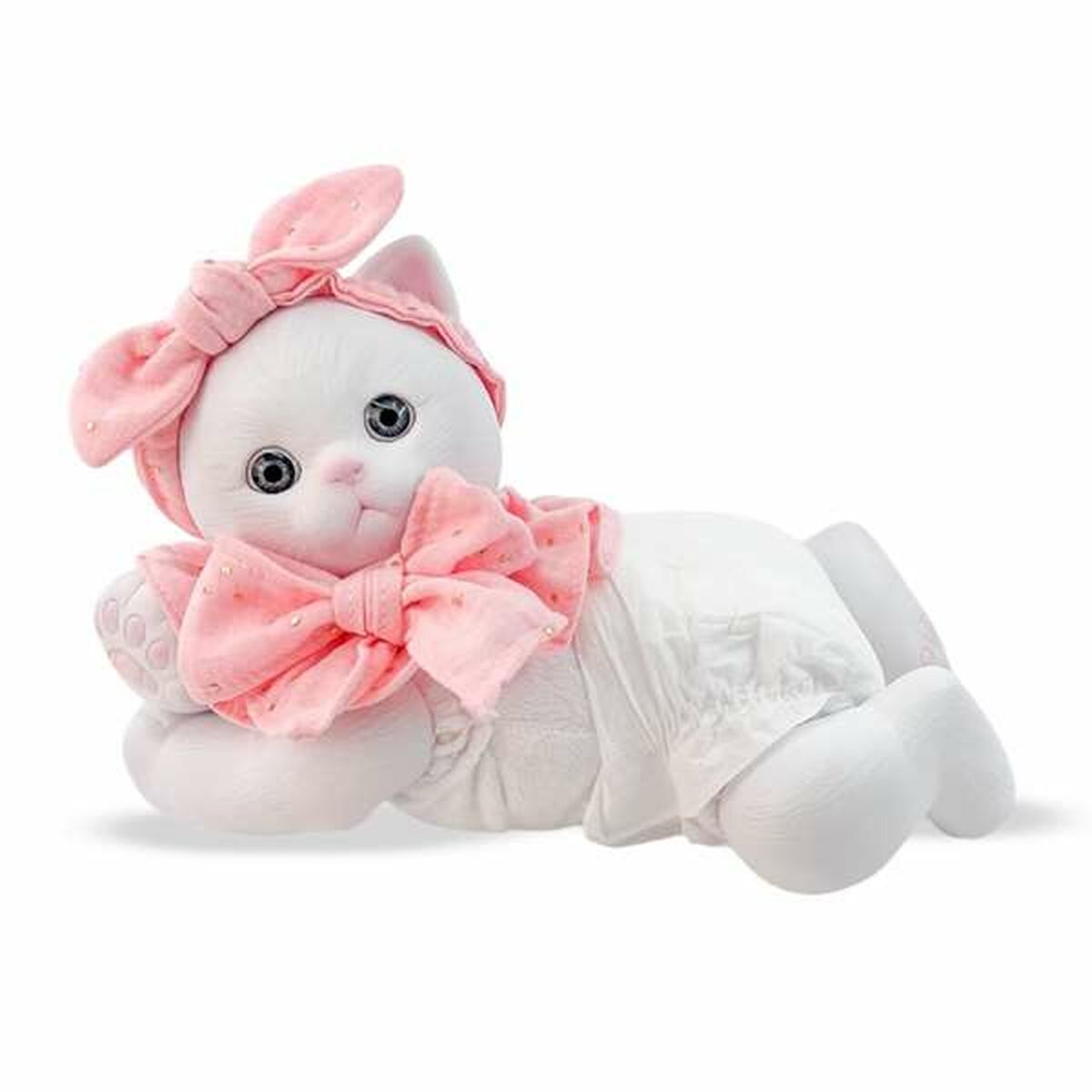 8421560601308 - Flauschiger Spielzeug Anireal White Cat 35 cm