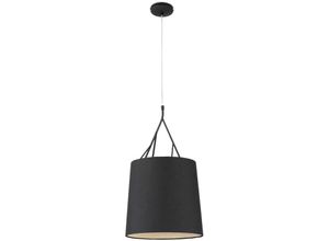 8421776017085 - Faro 29864 Hängeleuchte tree E27 15W Stahl mattschwarz Textil Schwarz H164cm Ø34cm dimmbar