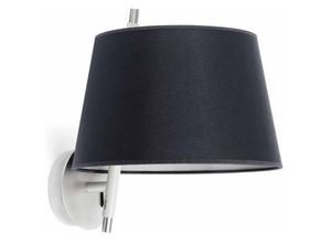 8421776057623 - Dezente Tango Wandleuchte in satiniertem Nickel schwarz - Schwarz - Dresslight