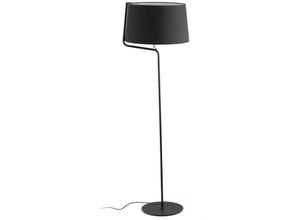 8421776089563 - Faro 29336 Stehleuchte berni E27 15W Stahl mattschwarz Textil Schwarz H151cm Ø48cm dimmbar