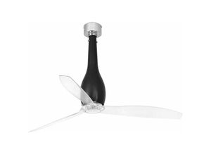 8421776096882 - 32003 Deckenventilator eterfan m Stahl+Glas mattschwarz pc transparent H64cm Ø128cm - Faro Barcelona