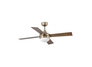 8421776143906 - Faro 33695 Deckenventilator mini icaria E14 8W Stahl altes Gold H405cm Ø107cm dimmbar