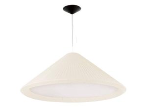 8421776149458 - Faro Barcelona - faro 20124 Hängeleuchte saigon in 1300 E27 15W Stahl mattschwarz Textilband Beige H236cm Ø130cm dimmbar