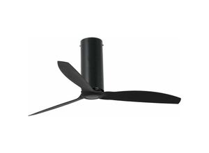 8421776168459 - Faro Barcelona - faro 32060 Deckenventilator tube fan m Stahl+Glas pc mattschwarz H45cm Ø128cm