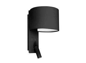 8421776179035 - Faro Fold - Wandleuchte Schwarz mit Schatten 1x E27 mit Leselampe 3W